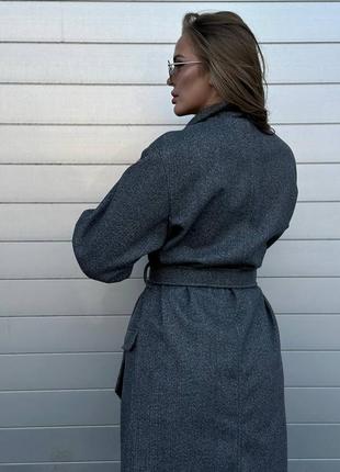 Пальто женское кашемировое с поясом9 фото