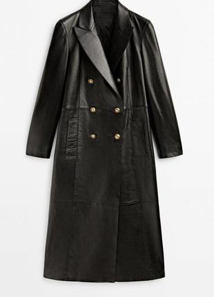 Плащ тренч пальто пиджак massimo dutti кожа s новый