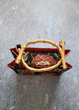 Вінтажна готична сумочка з черепами панк готика альт2 фото