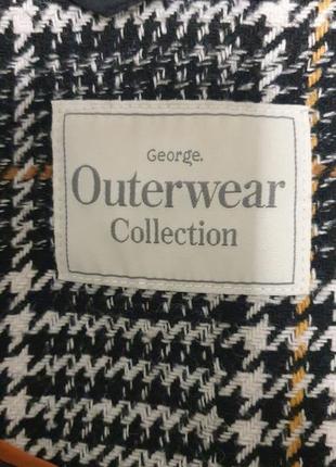 Пальто в клетку george outwear осеннее пальто5 фото