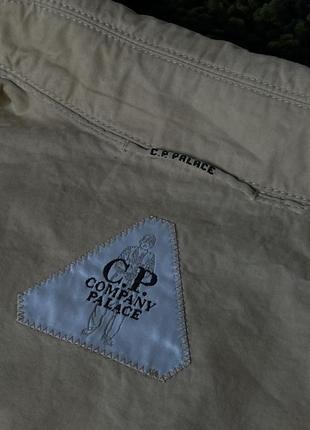 Куртка palace x c.p. company shirt jacket stone (new) | original7 фото