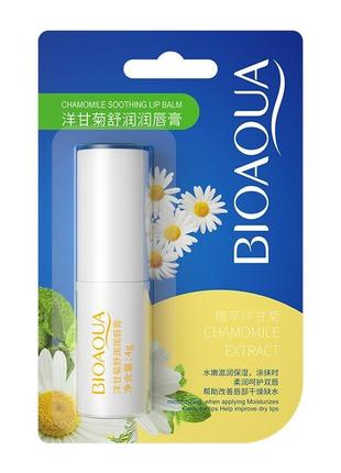 Гігієнічна помада для губ з екстрактом ромашки bioaqua chamomile extract