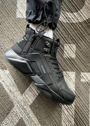 Кросівки жіночі / чоловічі чорні nike huarache acronym"black"