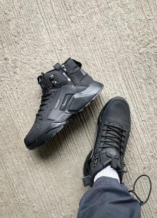 Кросівки жіночі / чоловічі чорні nike huarache acronym"black"2 фото