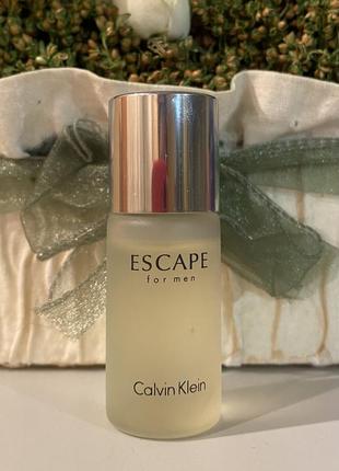 Винтаж 1993 год calvin klein escape for men 15 мл сплеш редкость первая формула аромата