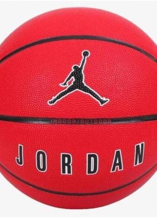 М'яч баскетбольний nike jordan ultimate 2.0 8p deflated university red / black / white / black (р.7)1 фото