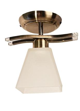 Люстра прометей сучасна на один плафон антична p3-b015/1c ab+wt