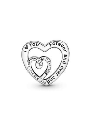 Срібна намистина для браслета пандора нескінченні переплетені серця 790800c002 фото