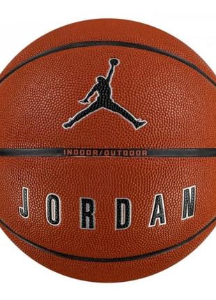 М'яч баскетбольний jordan ultimate 2.0 8p deflated amber / black / metallic silver / black (р.7)