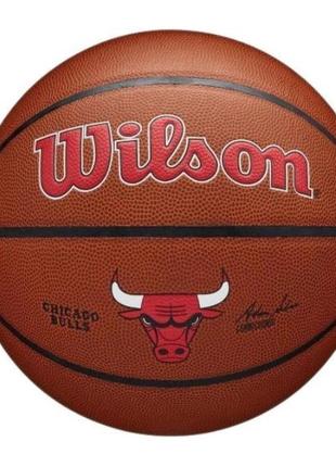 М'яч баскетбольный wilson nba team composite bskt chi bulls (р.7)1 фото