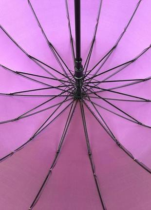 Жіноча парасоля-тростина хамелеон на 16 спиць, напівавтомат від toprain, золотистий, 01002-96 фото