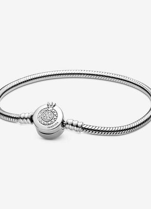 Срібний браслет для намистин пандора  з монограмою  "корона" 599046c01