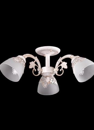 Люстра стельова свет на 3 плафона біло-золота 4506/3wg