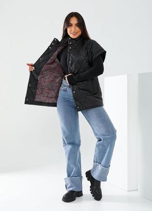 Женская стеганная жилетка, 42-60 р.7 фото