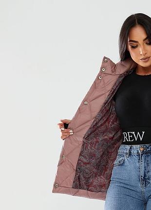 Женская стеганная жилетка, 42-60 р.10 фото