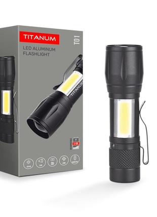 Світлодіодний портативний ліхтарик videx titanum tlf-t01 120 lm 6500 k чорний