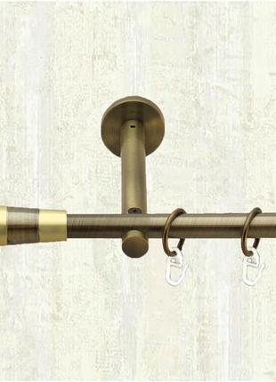 Карниз металевий orvit валео однорядний 16 мм  300 см антик