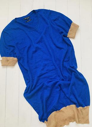 Синее платье трикотажное massimo dutti