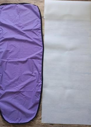 Чехол на гладильную доску (150×50) фиолетовый premium 100% хлопок2 фото
