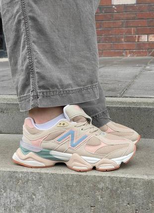 Кроссовки new balance 9060 «beige pink blue’