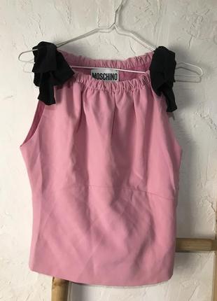 Moschino шикарный топ блуза с шёлковыми завязками