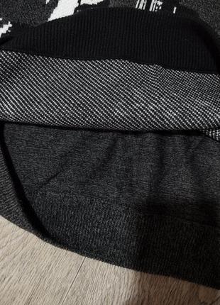 Мужской новогодний свитер / george / кофта / серый чёрный свитер / мужская одежда / свитшот / чоловічий одяг /4 фото