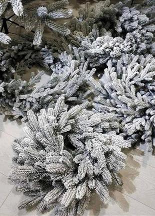 Ковалевский заснеженный  венок 75 см большой рождественский веночек из литых веточек хвои  siga group4 фото