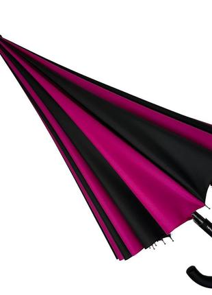 Женский зонт-трость на 16 спиц с контрастными секторами, полуавтомат от фирмы toprain,...