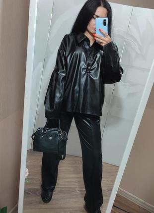 Нова шкіряна рубашка, еко шкіра, під шкіру missguided, великий розмір