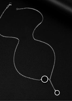 Ланцюжок з чорною підвіскою сталь підвіска зиемаллю медичне срібло купити подарунок медзолото підвіска в стилі булгарі2 фото