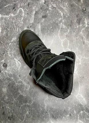 Зимові високі кросівки / спортивні черевики adidas, мужские кожаные зимние ботинки/кроссовки10 фото