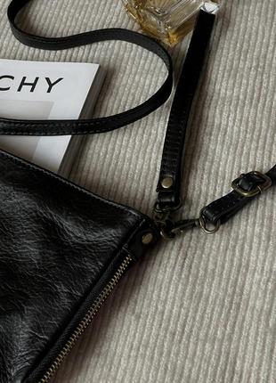 Шкіряна двостороння сумка італія genuine leather6 фото