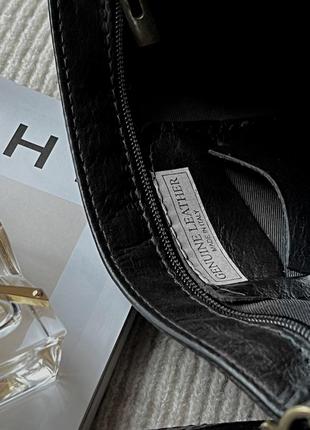 Шкіряна двостороння сумка італія genuine leather7 фото