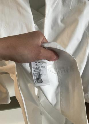 Cos шикарная белая блузка с галстуком галстуком бантом