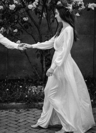 Весільна сукня на запах + боді / плаття з відкритою спинкою / обмін