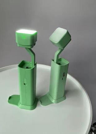 Светодиодная лампа фонарик power bank зелёный