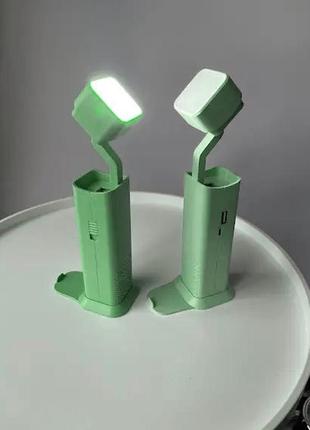 Светодиодная лампа фонарик power bank зелёный4 фото