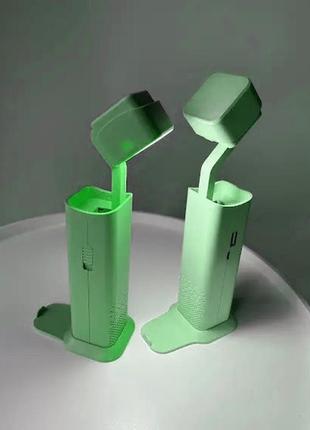 Светодиодная лампа фонарик power bank зелёный
