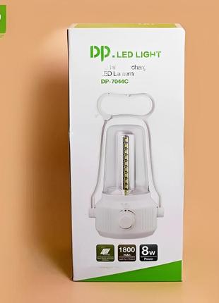 Кемпинговый фонарь аккумуляторный переносной dp-7044с лампа ночник 8w5 фото