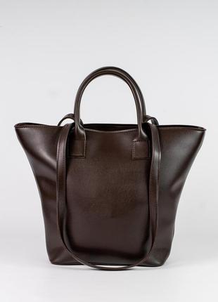 Жіноча сумка коричнева сумка коричневий шопер коричневий шоппер класична базова сумка