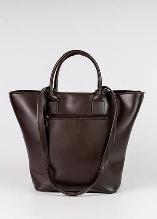 Женская сумка коричневая сумка коричневый шопер коричневый шоппер классическая сумка3 фото