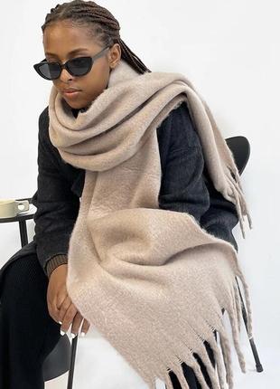 🤎базовий обʼємний теплий зимовий шарф дреди ❄️
