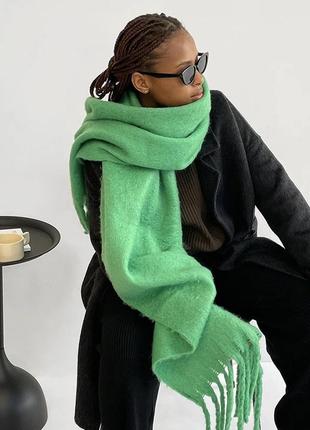 💚 b a s i c  обʼємний теплий зимовий шарф дреди ❄️