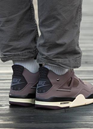 Мужские кроссовки фиолетовые air jordan retro 4 a ma maniere violet ore7 фото