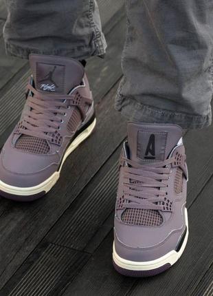 Мужские кроссовки фиолетовые air jordan retro 4 a ma maniere violet ore3 фото