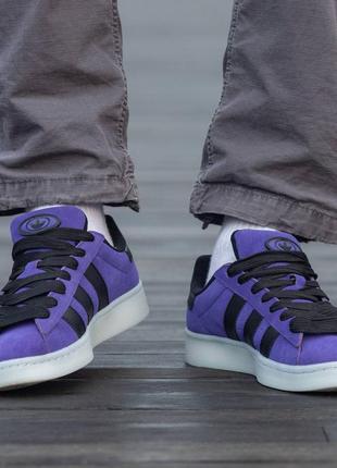 Женские кроссовки фиолетовые adidas campus purple5 фото