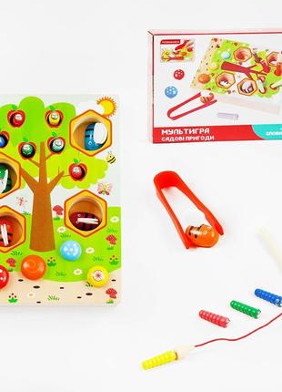 Гр мультигра садові пригоди 78396 (48) "4fun game wood club", магнітна гра, бджілки, грибочки, у кор, шт