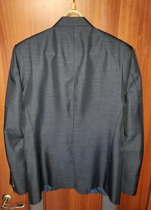 Мужской блейзер пиджак с металлическими пуговицами zara man black tag6 фото