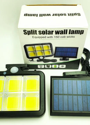 Уличный фонарь с датчиком движения split solar wall lamp на солнечной батарее nf-160c1 фото