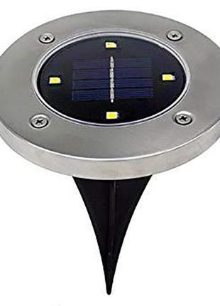 Уличный светильник на солнечной батарее solar disk 8led-dm8 – садовый фонарь6 фото